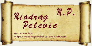 Miodrag Pelević vizit kartica